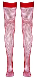 Cottelli LEGWEAR - Seksowne Klasyczne Czerwone Pończochy Kabaretki M
