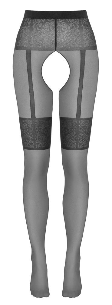 Cottelli LEGWEAR - Seksowne Rajstopy Bez Krocza Z Wzorem Podwiązek 4 Cottelli LEGWEAR - Seksowne Rajstopy Bez Krocza Z Wzorem Podwiązek 4