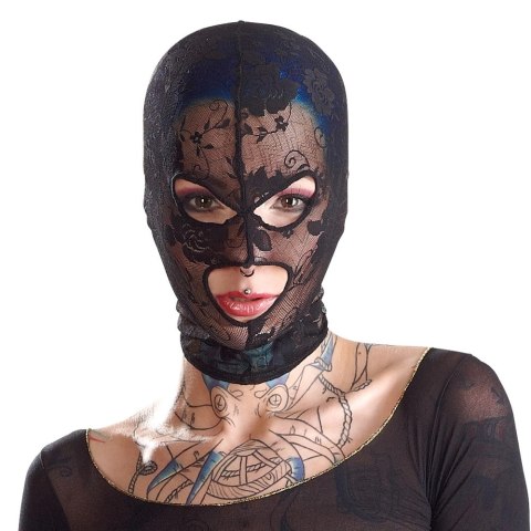 Bad Kitty - Czarna Maska Z Otworem Na Oczy I Usta Koronkowa Bad Kitty - Czarna Maska Z Otworem Na Oczy I Usta Koronkowa