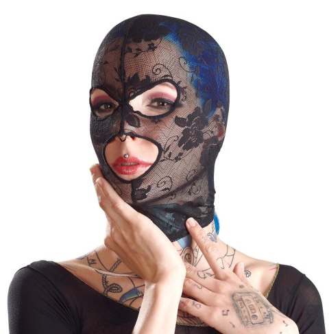 Bad Kitty - Czarna Maska Z Otworem Na Oczy I Usta Koronkowa Bad Kitty - Czarna Maska Z Otworem Na Oczy I Usta Koronkowa