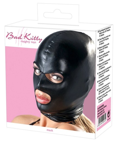 Bad Kitty - Czarna Maska Z Otworem Na Oczy I Usta Bad Kitty - Czarna Maska Z Otworem Na Oczy I Usta