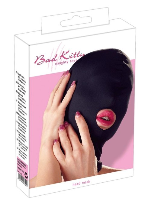 Bad Kitty - Czarna Maska Z Otworem Na Usta Bad Kitty - Czarna Maska Z Otworem Na Usta
