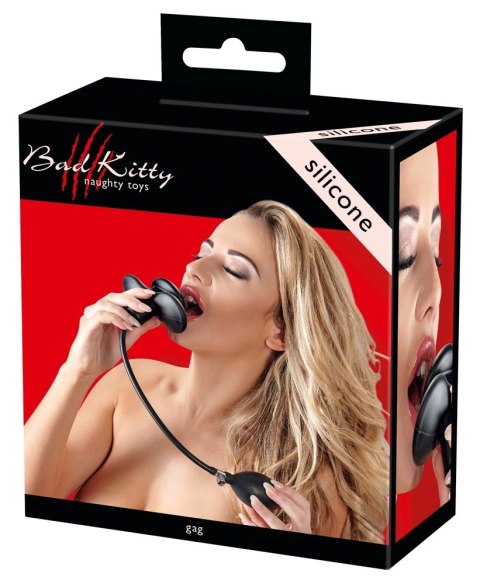 Bad Kitty - Czarny Knebel Do Ust Z Pompką Bad Kitty - Czarny Knebel Do Ust Z Pompką