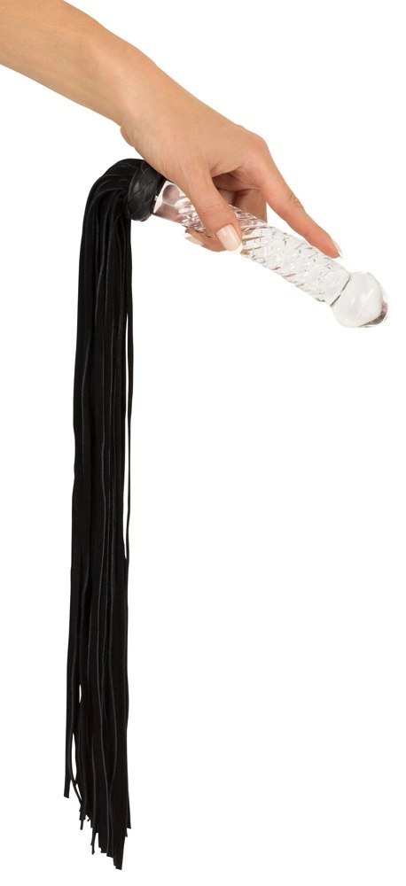 Bad Kitty - Czarny Pejcz Z Końcówką Dildo Bad Kitty - Czarny Pejcz Z Końcówką Dildo