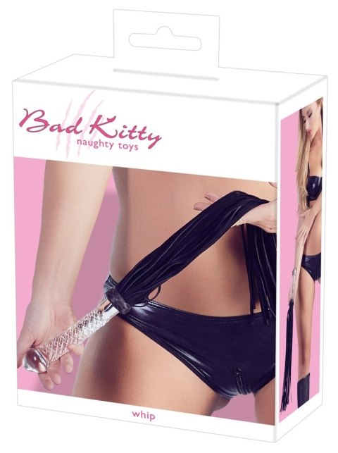 Bad Kitty - Czarny Pejcz Z Końcówką Dildo Bad Kitty - Czarny Pejcz Z Końcówką Dildo
