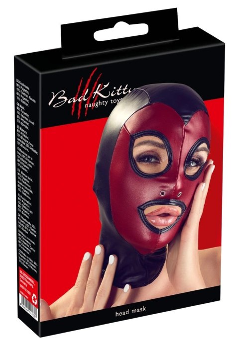 Bad Kitty - Czerwona Maska Z Otworem Na Oczy I Usta Bad Kitty - Czerwona Maska Z Otworem Na Oczy I Usta