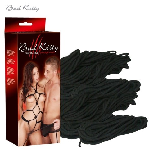 Bad Kitty - Liny Do Wiązania Swojego Partnera Czarne Bad Kitty - Liny Do Wiązania Swojego Partnera Czarne
