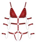 Bad Kitty - Seksowne Body Bez Krocza Z Paseczków Czerwone XL