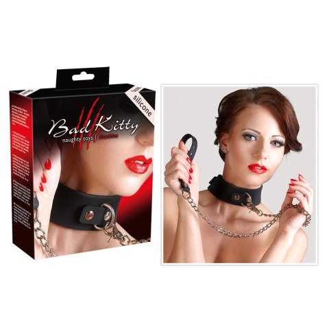 Bad Kitty - Silikonowa Obroża Na Szyję Czarna Bad Kitty - Silikonowa Obroża Na Szyję Czarna