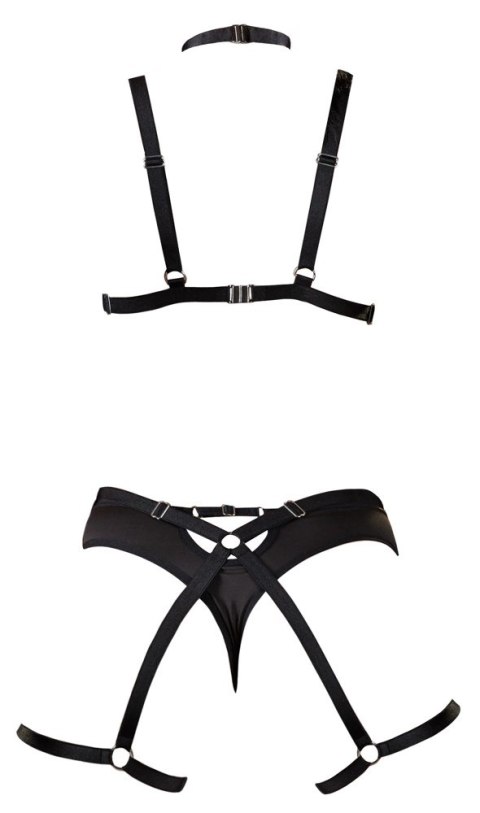 Cottelli LINGERIE - Seksowny Zestaw Uprzęży Góra I Dół Bondage Czarne S-L Cottelli LINGERIE - Seksowny Zestaw Uprzęży Góra I Dół Bondage Czarne S-L