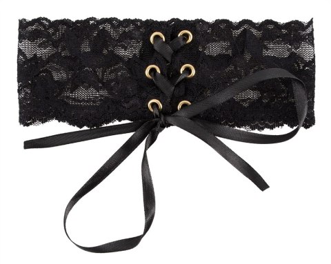 Cottelli ACCESSOIRES - Czarny Koronkowy Naszyjnik Z Satynową Tasiemką Do Wiązania Cottelli ACCESSOIRES - Czarny Koronkowy Naszyjnik Z Satynową Tasiemką Do Wiązania
