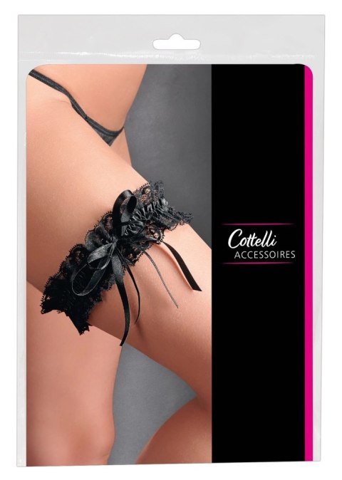 Cottelli ACCESSOIRES - Seksowna Koronkowa Podwiązka Z Satynową Kokardką Cottelli ACCESSOIRES - Seksowna Koronkowa Podwiązka Z Satynową Kokardką