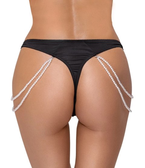 Cottelli LINGERIE - Koronkowe Stringi Z Perłowymi Odpinanymi Łańcuszkami M/L Cottelli LINGERIE - Koronkowe Stringi Z Perłowymi Odpinanymi Łańcuszkami M/L