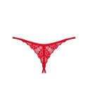 Obsessive - Seksowne Stringi Ingridia Bez Krocza Czerwone XL/2XL