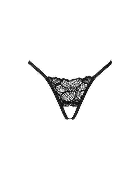 Obsessive - Stringi Z Delikatnej Koronki W Kwiaty Bez Kroku Serafia XL/2XL Obsessive - Stringi Z Delikatnej Koronki W Kwiaty Bez Kroku Serafia XL/2XL