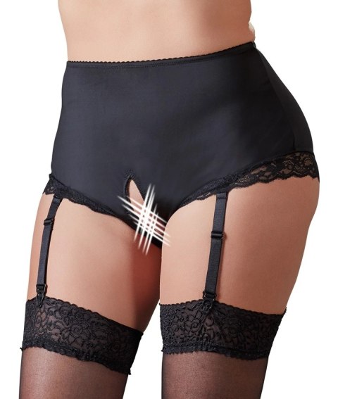 Cottelli CURVES - Seksowne Majtki Z Wysokim Stanem Bez Krocza Z Paskami Do Pończoch 3XL Cottelli CURVES - Seksowne Majtki Z Wysokim Stanem Bez Krocza Z Paskami Do Pończoch 3XL