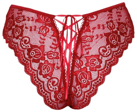 Cottelli LINGERIE - Gorące Czerwone Figi Z Koronki Bez Krocza L Cottelli LINGERIE - Gorące Czerwone Figi Z Koronki Bez Krocza L