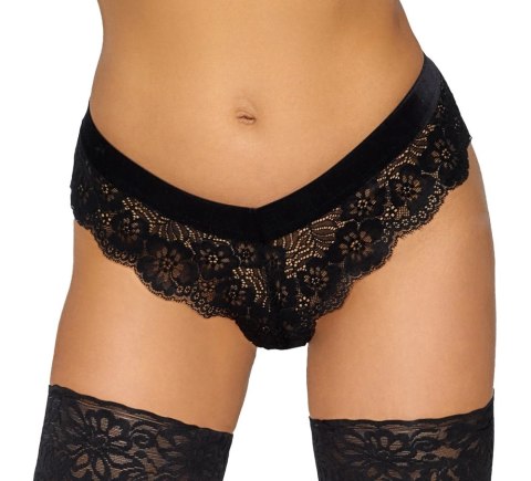 Cottelli LINGERIE - Seksowne Koronkowe Figi Z Odpinanym Łańcuszkiem W Kroku S Cottelli LINGERIE - Seksowne Koronkowe Figi Z Odpinanym Łańcuszkiem W Kroku S