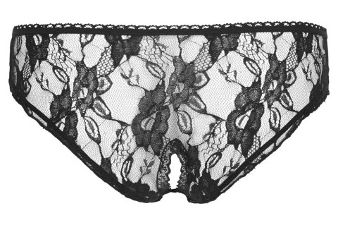 Cottelli LINGERIE - Seksowne Koronkowe Figi Z Otwartym Kroczem Czarne S Cottelli LINGERIE - Seksowne Koronkowe Figi Z Otwartym Kroczem Czarne S