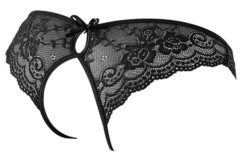 Cottelli LINGERIE - Seksowne Koronkowe Figi Z Wycięciami I Kokardkami Czarne M Cottelli LINGERIE - Seksowne Koronkowe Figi Z Wycięciami I Kokardkami Czarne M
