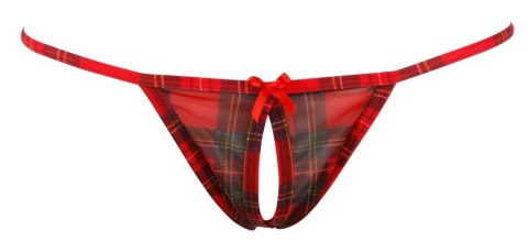 Cottelli LINGERIE - Seksowny 3-Częściowy Komplecik W Kratę Z Białą Koronką S Cottelli LINGERIE - Seksowny 3-Częściowy Komplecik W Kratę Z Białą Koronką S