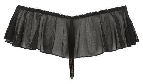 Cottelli LINGERIE - Zmysłowe Stringi Z Falbankami I Perełkami W Kroczu M Cottelli LINGERIE - Zmysłowe Stringi Z Falbankami I Perełkami W Kroczu M