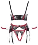 Cottelli Bondage 3-częściowy komplet z koronką i mankietami, rozmiar L