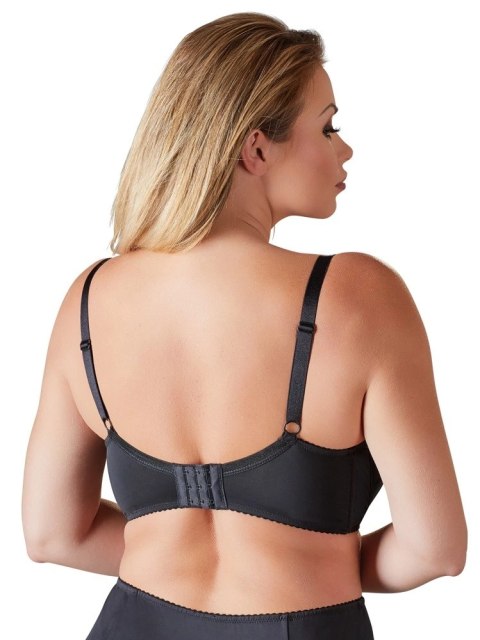 Cottelli CURVES - Biustonosz Push-Up Na Fiszbinach Z Odkrytym Biustem Czarny 95E Cottelli CURVES - Biustonosz Push-Up Na Fiszbinach Z Odkrytym Biustem Czarny 95E