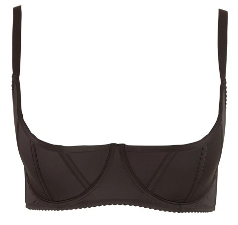 Cottelli CURVES - Biustonosz Push-Up Na Fiszbinach Z Odkrytym Biustem Czarny 95E Cottelli CURVES - Biustonosz Push-Up Na Fiszbinach Z Odkrytym Biustem Czarny 95E