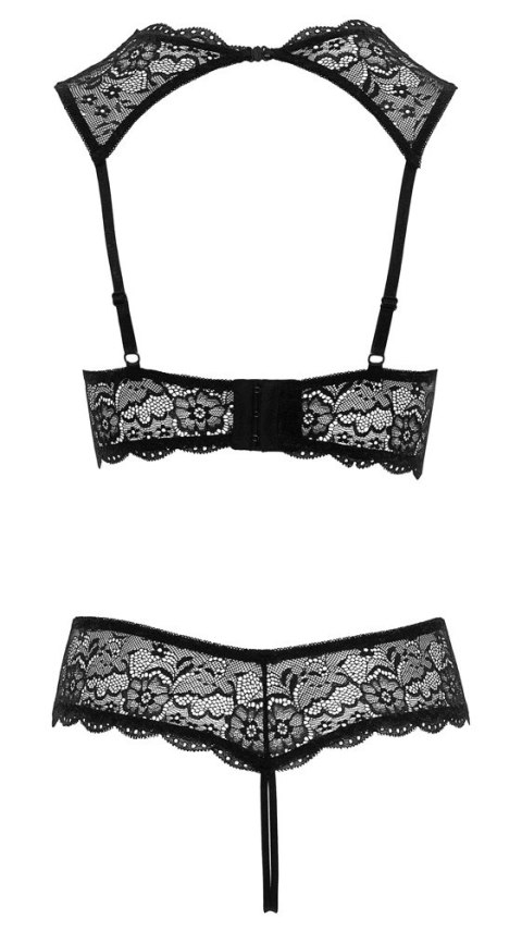 Cottelli LINGERIE - Koronkowy 2-Częściowy Set Biustonosz Bez Miseczek I Wysokie Otwarte Stringi 75B/S Cottelli LINGERIE - Koronkowy 2-Częściowy Set Biustonosz Bez Miseczek I Wysokie Otwarte Stringi 75B/S