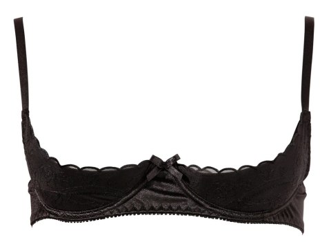 Cottelli LINGERIE - Otwarty Biustonosz Na Fiszbinach Z Eleganckimi Haftkami Czarny 85B Cottelli LINGERIE - Otwarty Biustonosz Na Fiszbinach Z Eleganckimi Haftkami Czarny 85B