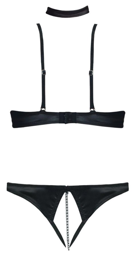 Cottelli LINGERIE - Seksowne Stringi Bez Krocza I Biustonosz Bez Miseczek Z Kwiatowym Haftem 85B/L Cottelli LINGERIE - Seksowne Stringi Bez Krocza I Biustonosz Bez Miseczek Z Kwiatowym Haftem 85B/L
