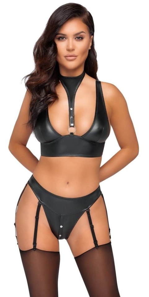 Cottelli Bondage - 2-Częściowy Seksowny Matowy Komplecik Bondage XL Cottelli Bondage - 2-Częściowy Seksowny Matowy Komplecik Bondage XL