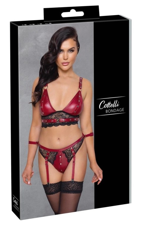 Cottelli Bondage - Seksowny Czerwony Zestaw Z Elegancką Koronką S Cottelli Bondage - Seksowny Czerwony Zestaw Z Elegancką Koronką S