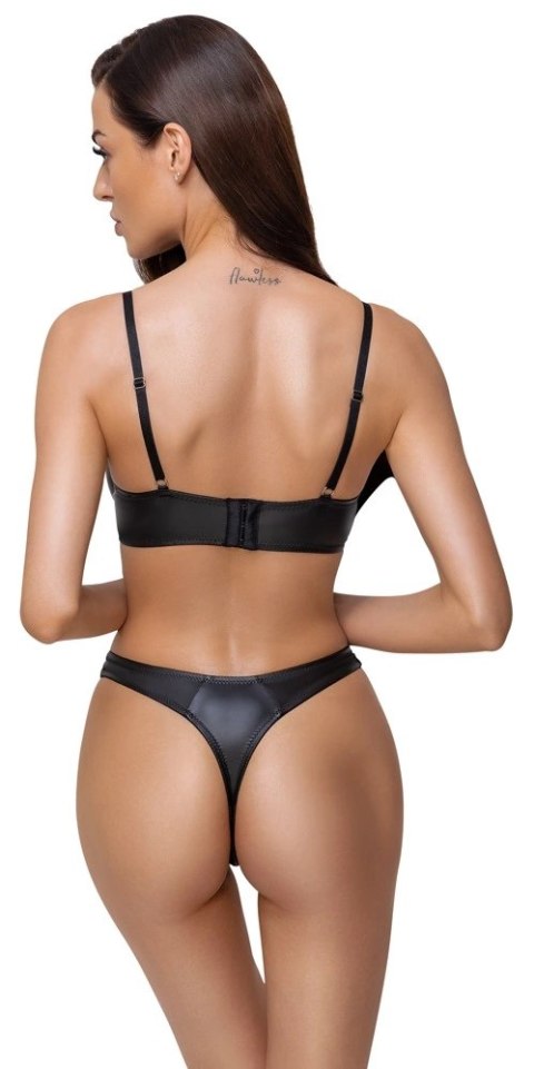 Cottelli LINGERIE - Czarny Matowy 2-Częściowy Set Z Ozdobnymi Paseczkami 85B/L Cottelli LINGERIE - Czarny Matowy 2-Częściowy Set Z Ozdobnymi Paseczkami 85B/L