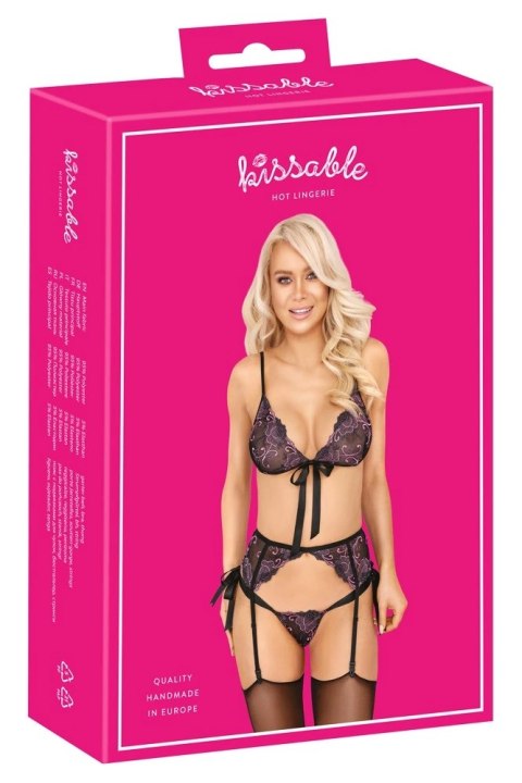 Kissable - Gorący Komplecik Ze Zmysłowej Koronki Czarny S/M Kissable - Gorący Komplecik Ze Zmysłowej Koronki Czarny S/M