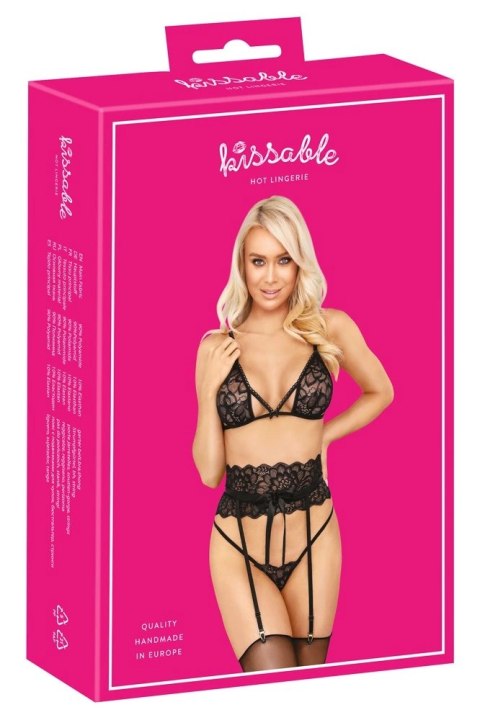 Kissable - Seksowny Czarny Koronkowy Komplecik L/XL Kissable - Seksowny Czarny Koronkowy Komplecik L/XL