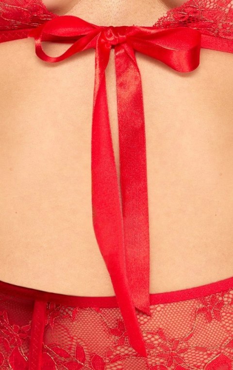 Kissable - Seksowny Koronkowy Czerwony Komplecik S/M Kissable - Seksowny Koronkowy Czerwony Komplecik S/M