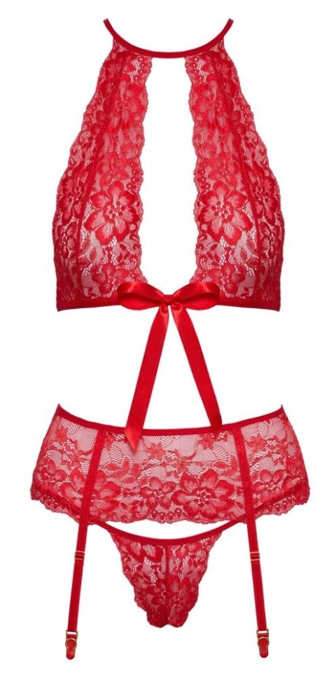Kissable - Seksowny Koronkowy Czerwony Komplecik S/M Kissable - Seksowny Koronkowy Czerwony Komplecik S/M