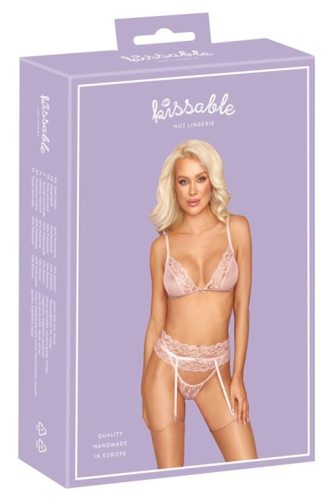 Kissable - Seksowny Koronkowy Różowy Komplecik S/M Kissable - Seksowny Koronkowy Różowy Komplecik S/M