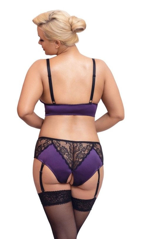 Cottelli CURVES - Satynowo-Koronkowy Zestaw Majtki Z Podwiązką I Stanik 3XL Cottelli CURVES - Satynowo-Koronkowy Zestaw Majtki Z Podwiązką I Stanik 3XL