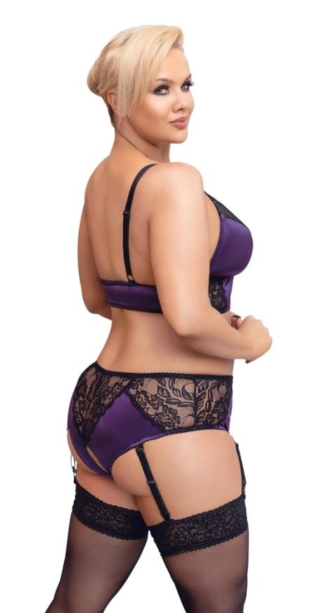Cottelli CURVES - Satynowo-Koronkowy Zestaw Majtki Z Podwiązką I Stanik 4XL Cottelli CURVES - Satynowo-Koronkowy Zestaw Majtki Z Podwiązką I Stanik 4XL