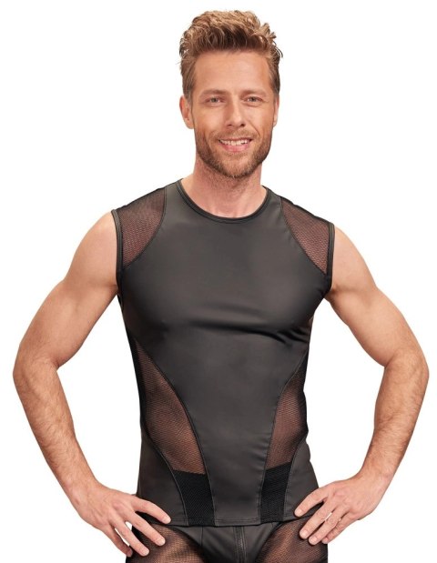 NEK - Czarna Koszulka Bez Rękawków Z Wstawkami Z Siateczki 2XL NEK - Czarna Koszulka Bez Rękawków Z Wstawkami Z Siateczki 2XL