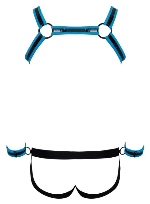 Svenjoyment Bondage - Seksowna Męska Uprząż + Slipy Bez Tyłu Z Mankietami 2XL Svenjoyment Bondage - Seksowna Męska Uprząż + Slipy Bez Tyłu Z Mankietami 2XL