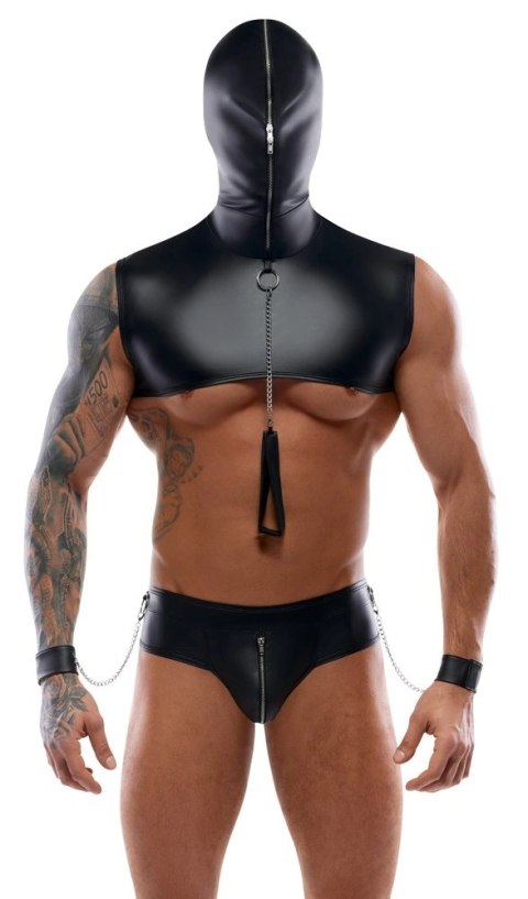 Svenjoyment Bondage - Seksowny 2-Częściowy Matowy Męski Zestaw BDSM Czarny M Svenjoyment Bondage - Seksowny 2-Częściowy Matowy Męski Zestaw BDSM Czarny M