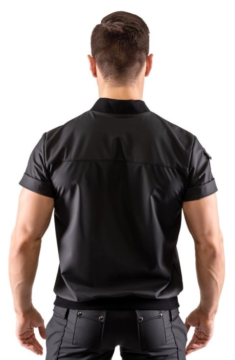 Svenjoyment - Czarna Krótka Męska Koszula O Matowym Wyglądzie 2XL Svenjoyment - Czarna Krótka Męska Koszula O Matowym Wyglądzie 2XL