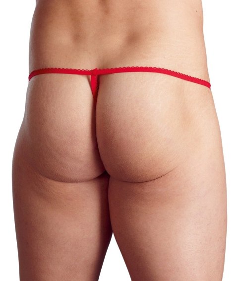 Svenjoyment - Czerwone Męskie Stringi Świąteczne Z Białymi Piórkami S-L Svenjoyment - Czerwone Męskie Stringi Świąteczne Z Białymi Piórkami S-L