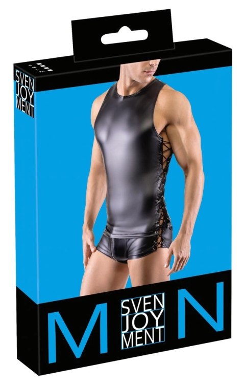 Svenjoyment - Męski Matowy Bezrękawnik Z Eleganckim Sznurowaniem XL Svenjoyment - Męski Matowy Bezrękawnik Z Eleganckim Sznurowaniem XL