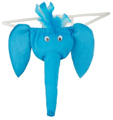Svenjoyment - Męskie Stringi W Kształcie Głowy Słonia Z Trąbą Niebieskie S-L Svenjoyment - Męskie Stringi W Kształcie Głowy Słonia Z Trąbą Niebieskie S-L