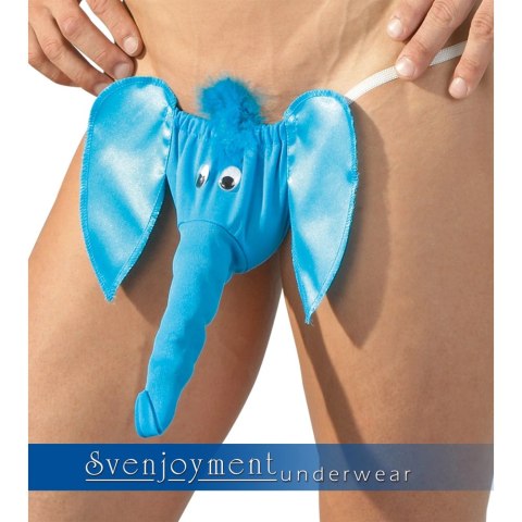Svenjoyment - Męskie Stringi W Kształcie Głowy Słonia Z Trąbą Niebieskie S-L Svenjoyment - Męskie Stringi W Kształcie Głowy Słonia Z Trąbą Niebieskie S-L